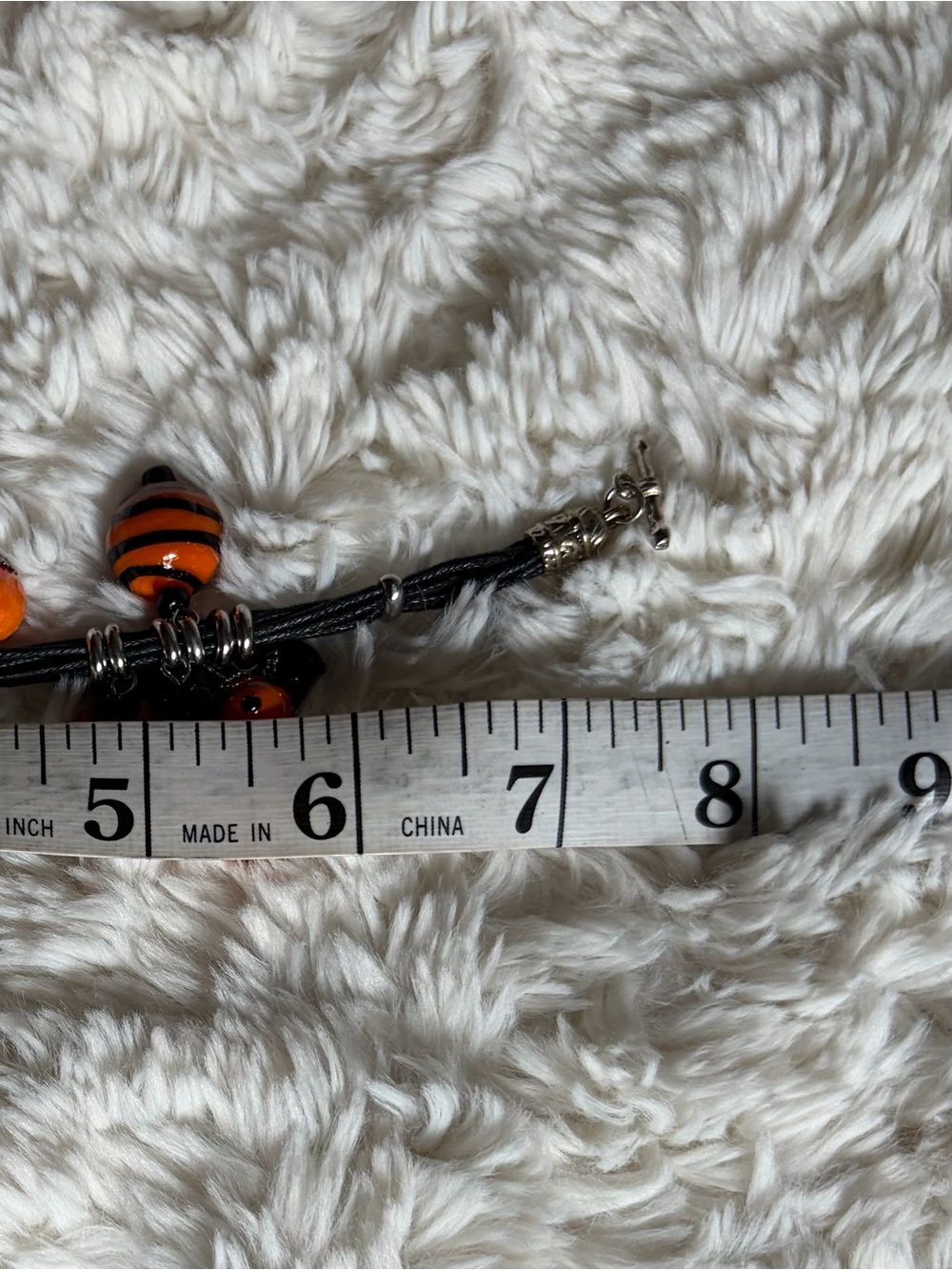 Fun and funky glass bead Halloween Charm Bracelet - - Picture 3 of 3